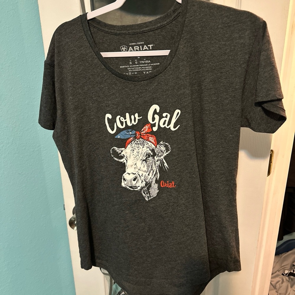 Ariat women Charcoal Cow Gal Tee